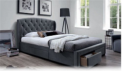 Кровать Сабрина 160х200 серый