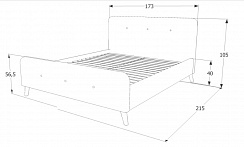 Кровать Малмо-160 Грей