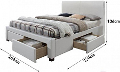 Кровать Модена 2 160х200 белый